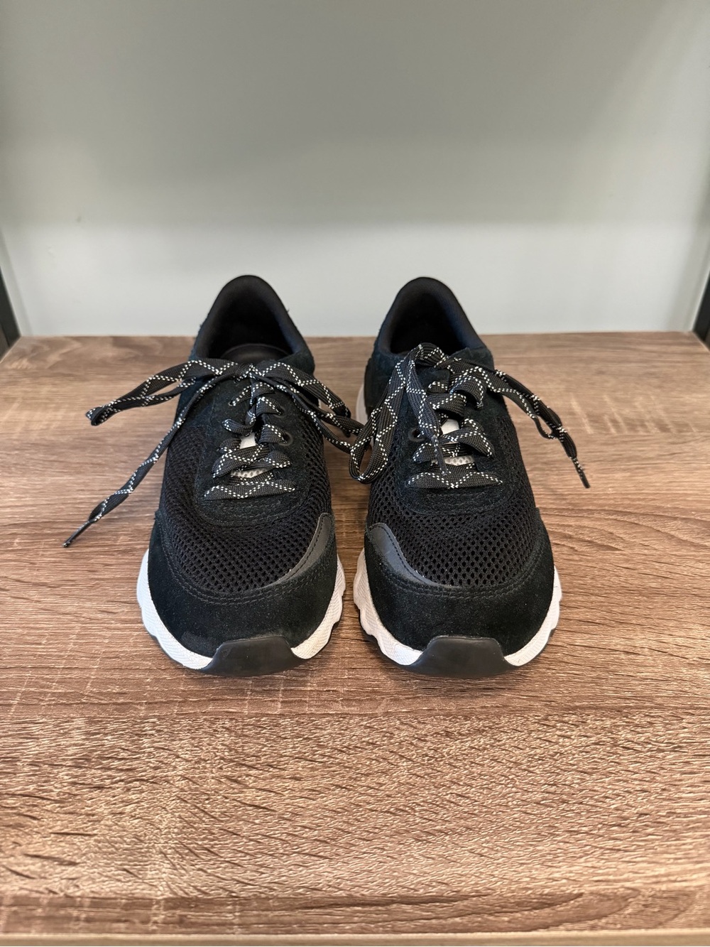 Sorel Black and White Women's Mesh Sneakers